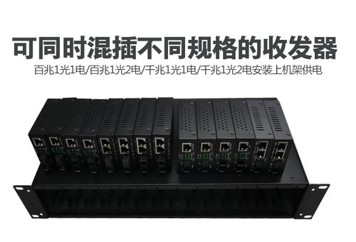 光纤收发器集中盒 14槽双电源黑色铁质机框台式的优势与应用